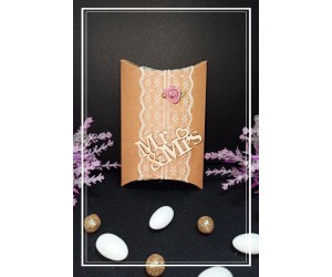  Μπομπονιέρα γάμου κουτί Mr&Mrs